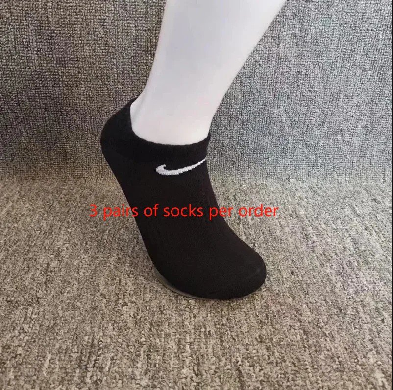 3 pairs of black boat socks