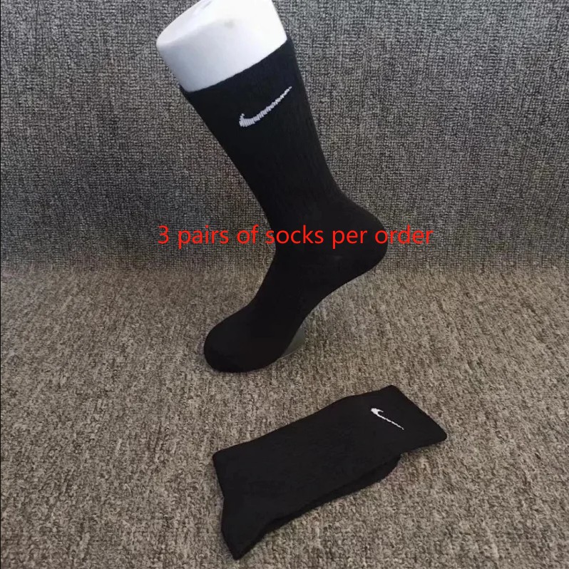 3 pairs of black high tube towel bottoms