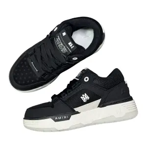 black face with white base